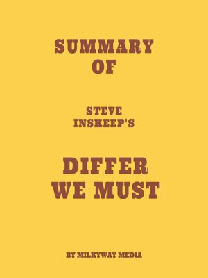 cover image of Summary of Steve Inskeep's Differ We Must